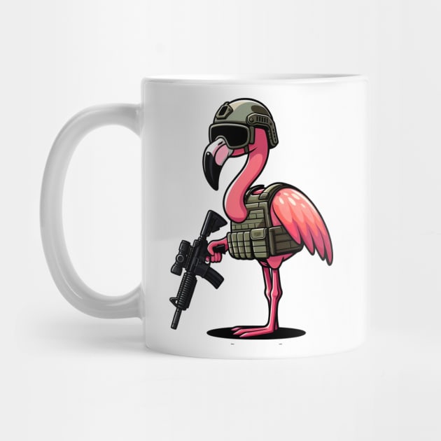 Tactical Flamingo by Rawlifegraphic